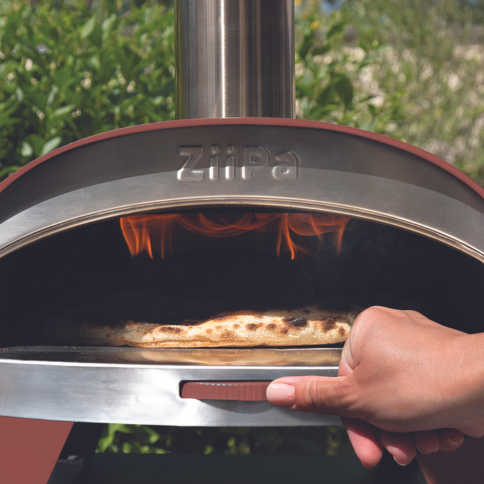 ZiiPa Piana Wood Pellet Pizza Deluxe Outdoor Cooking Bundle - Terracotta