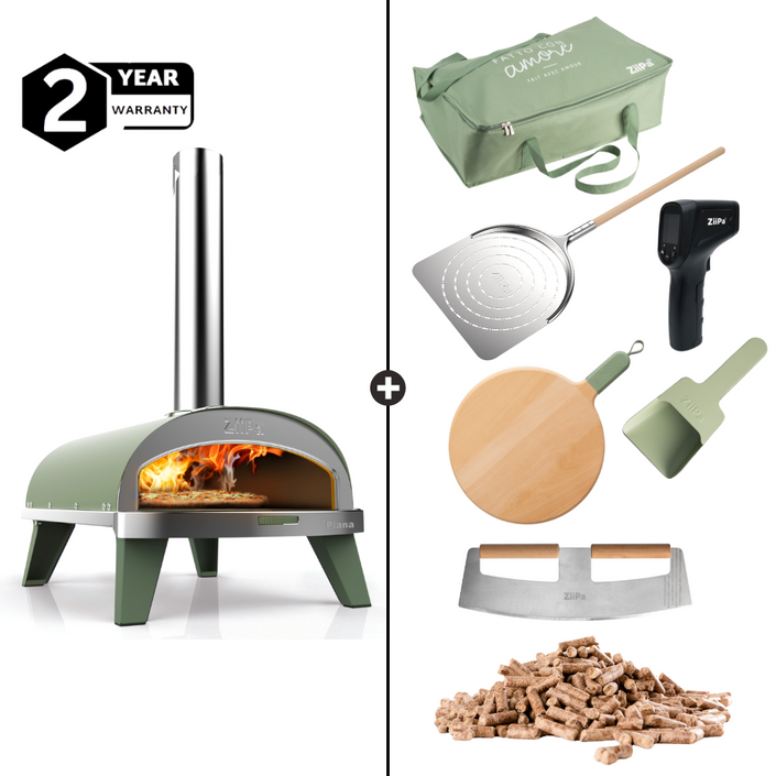 ZiiPa Piana Wood Pellet Pizza Oven Chef Bundle - Eucalyptus