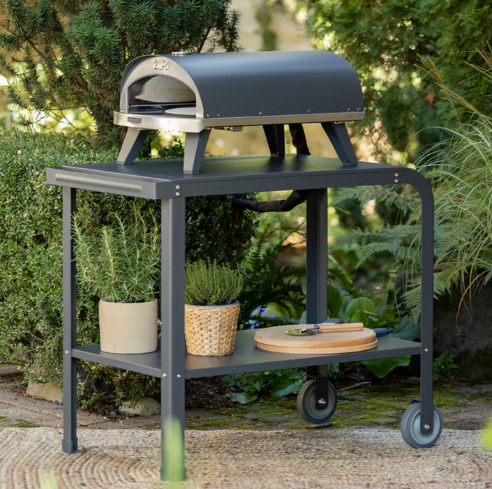 ZiiPa Vallone Garden Trolley with Shelf - Slate/Ardoise