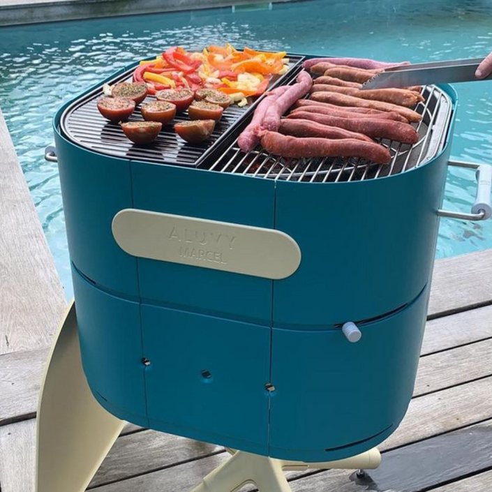 ALUVY MARCEL Original Charcoal Cook & Store Deluxe Package - Blanc
