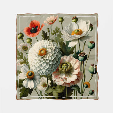 ARTIFACT Square Silk Scarf - Liora Garden