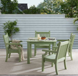 WINAWOOD Sandwick 5pce Arm Chair & Square Table Set