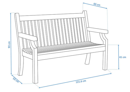 WINAWOOD Sandwick 2 Seater Bench - 1216mm
