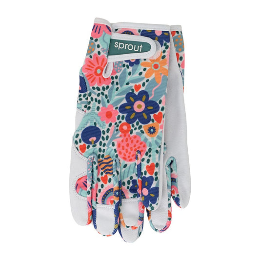 ANNABEL TRENDS Sprout Ladies' Goatskin Garden Gloves, Printed