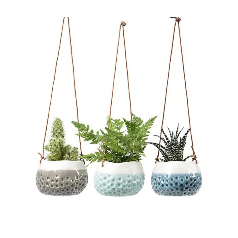 Load image into Gallery viewer, BURGON &amp; BALL Hanging Plant Pot - &#39;Baby Dotty Trio&#39;