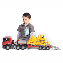 Load image into Gallery viewer, BRUDER 1:16 SCANIA R-series Low loader truck, Cat® Bulldozer