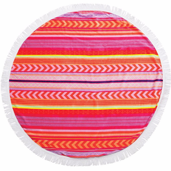 SUNNYLIFE LUXE Round Towel GET AROUND THIS SUMMER - Balandra **Limited Stock**