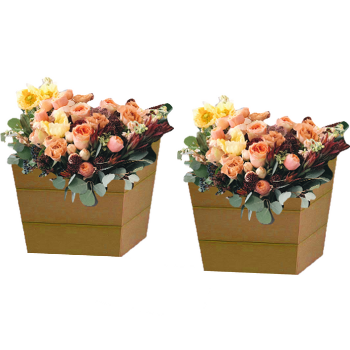 WINAWOOD Planter Pot Set of 2 - Small - New Teak