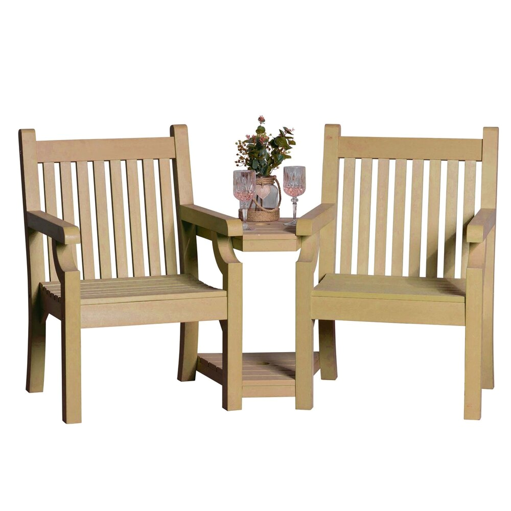 WINAWOOD Sandwick Love Seat With Table - 1720cm - New Teak