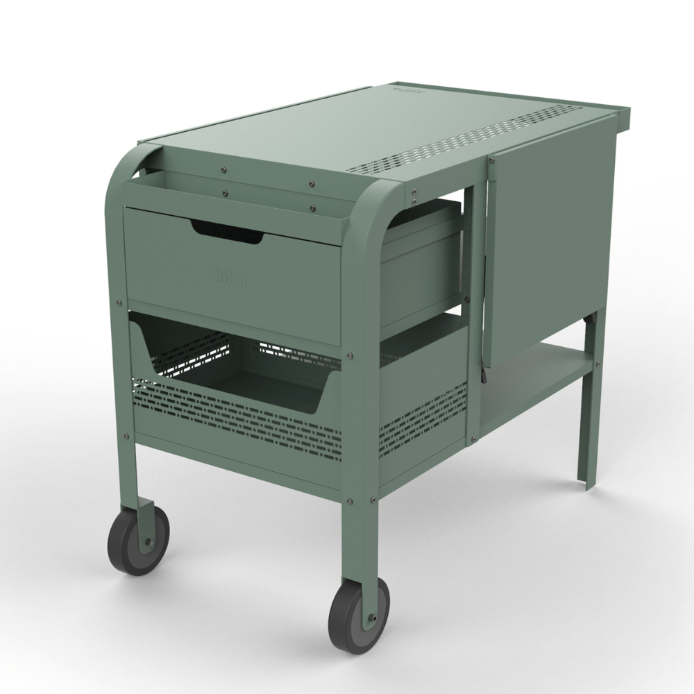 Load image into Gallery viewer, ZiiPa Fredda Deluxe Garden Trolley with Side Tables - Eucalyptus