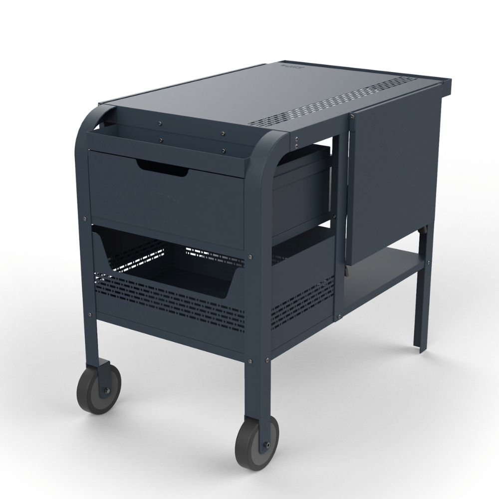 Load image into Gallery viewer, ZiiPa Fredda Deluxe Garden Trolley with Side Tables - Slate/Ardoise