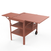 ZiiPa Fredda Deluxe Garden Trolley with Side Tables - Terracotta