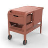 ZiiPa Fredda Deluxe Garden Trolley with Side Tables - Terracotta