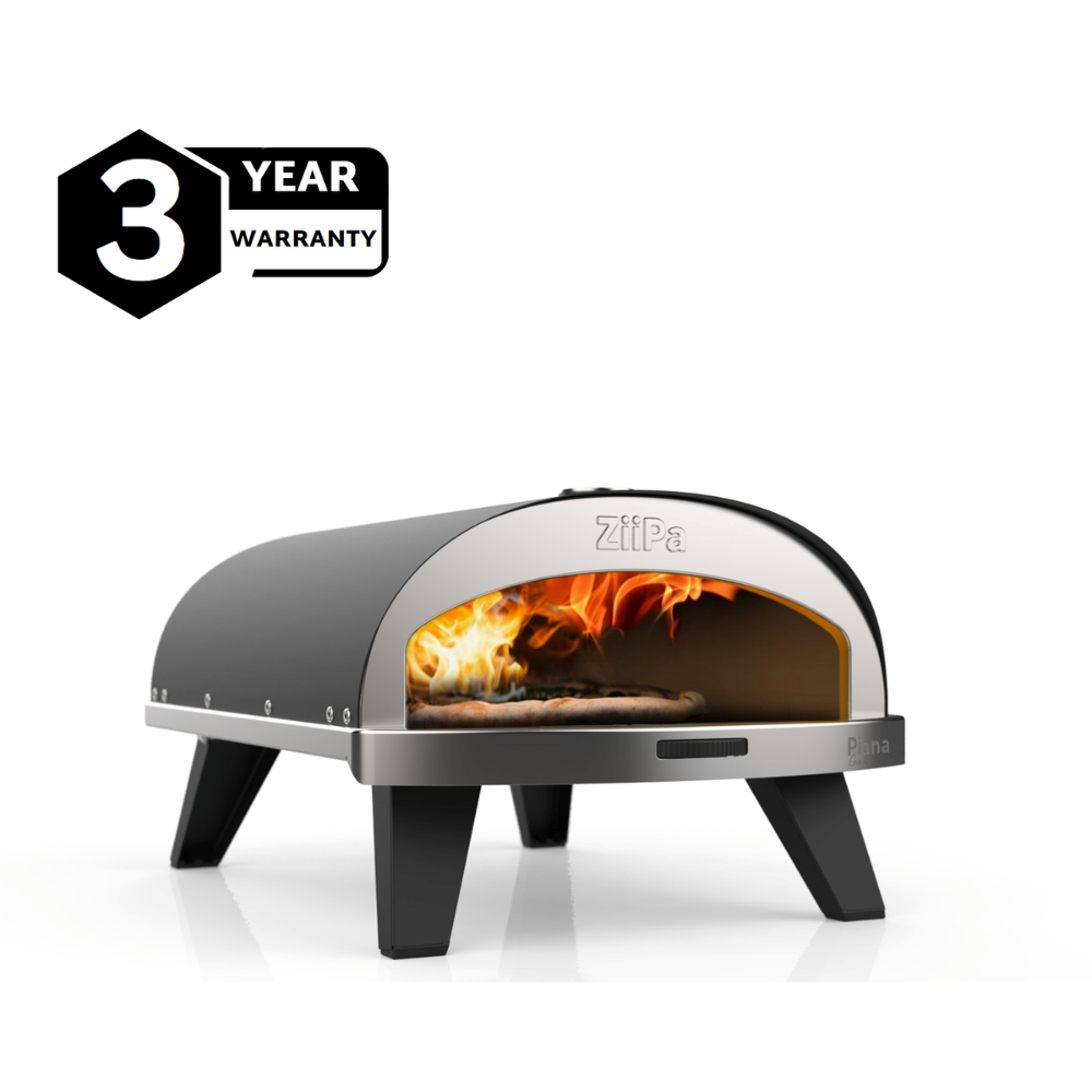 ZiiPa Piana Gas Fired Pizza Oven with Rotating Stone - Charcoal/Charbon