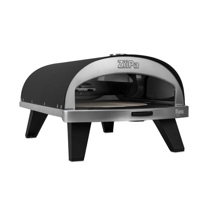 ZiiPa Piana Gas Fired Pizza Oven with Rotating Stone - Charcoal/Charbon