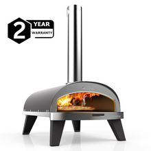 Load image into Gallery viewer, ZiiPa Piana Wood Pellet Pizza Oven with Rotating Stone - Slate/Ardoise