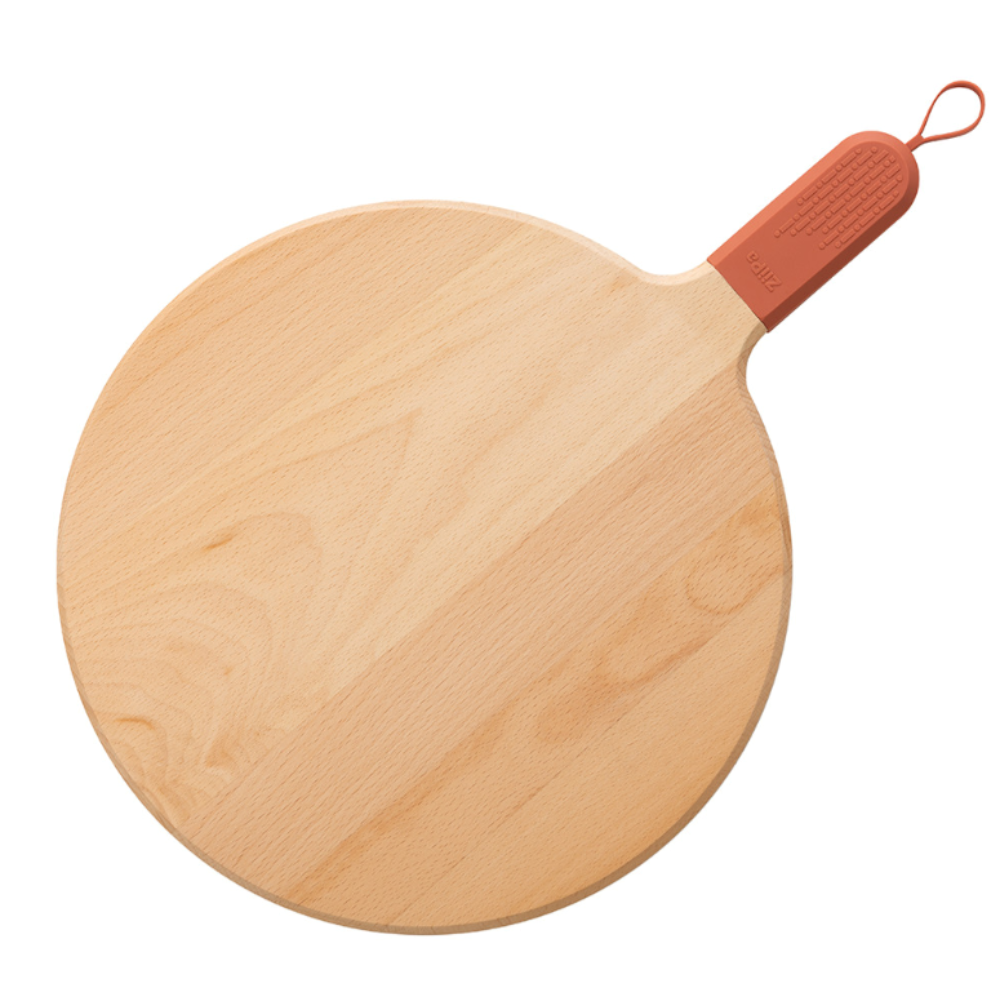 Load image into Gallery viewer, ZiiPa Sora Beech Pizza Serving Board 31cm - Terracotta