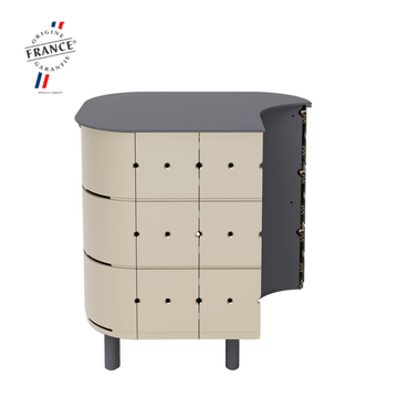 ALUVY JEAN Basalt Outdoor Storage Cabinet - Left - Champagne