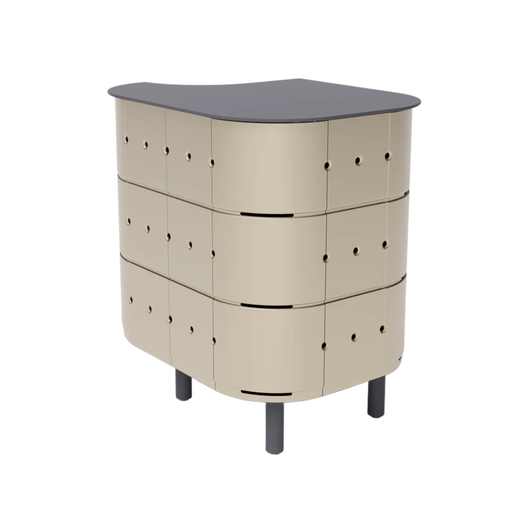 Load image into Gallery viewer, ALUVY JEAN Basalt Outdoor Storage Cabinet - Right - Champagne