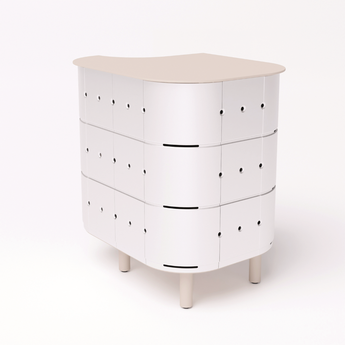 ALUVY JEAN Original Outdoor Storage Cabinet - Left - Blanc