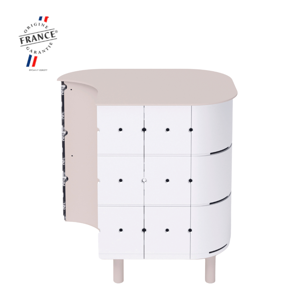 ALUVY JEAN Original Outdoor Storage Cabinet - Right - Blanc