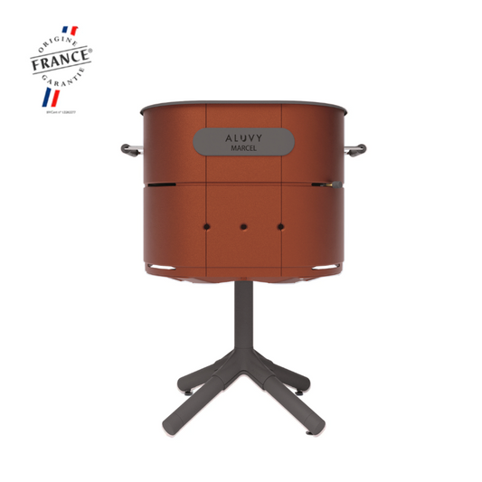ALUVY MARCEL Basalt Charcoal Barbeque - Terracotta