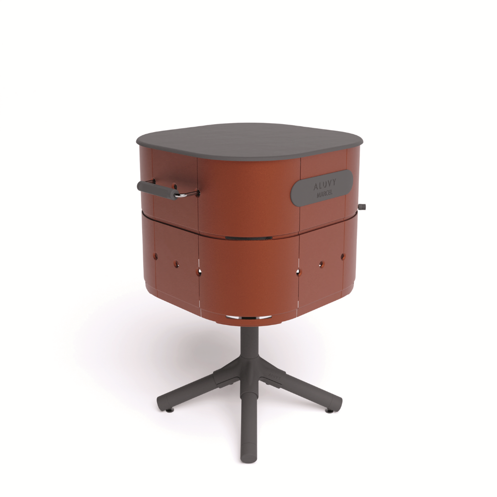 Load image into Gallery viewer, ALUVY MARCEL Basalt Charcoal Barbeque - Terracotta