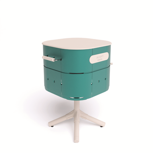 ALUVY MARCEL Original Charcoal Cook & JEAN Store Deluxe Package - Aquasplash/Blanc