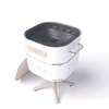 ALUVY MARCEL Original Charcoal Barbeque with Cover & BBQ Tool Set - Blanc