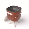 ALUVY MARCEL Original Charcoal Barbeque with Cover & BBQ Tool Set - Terracotta