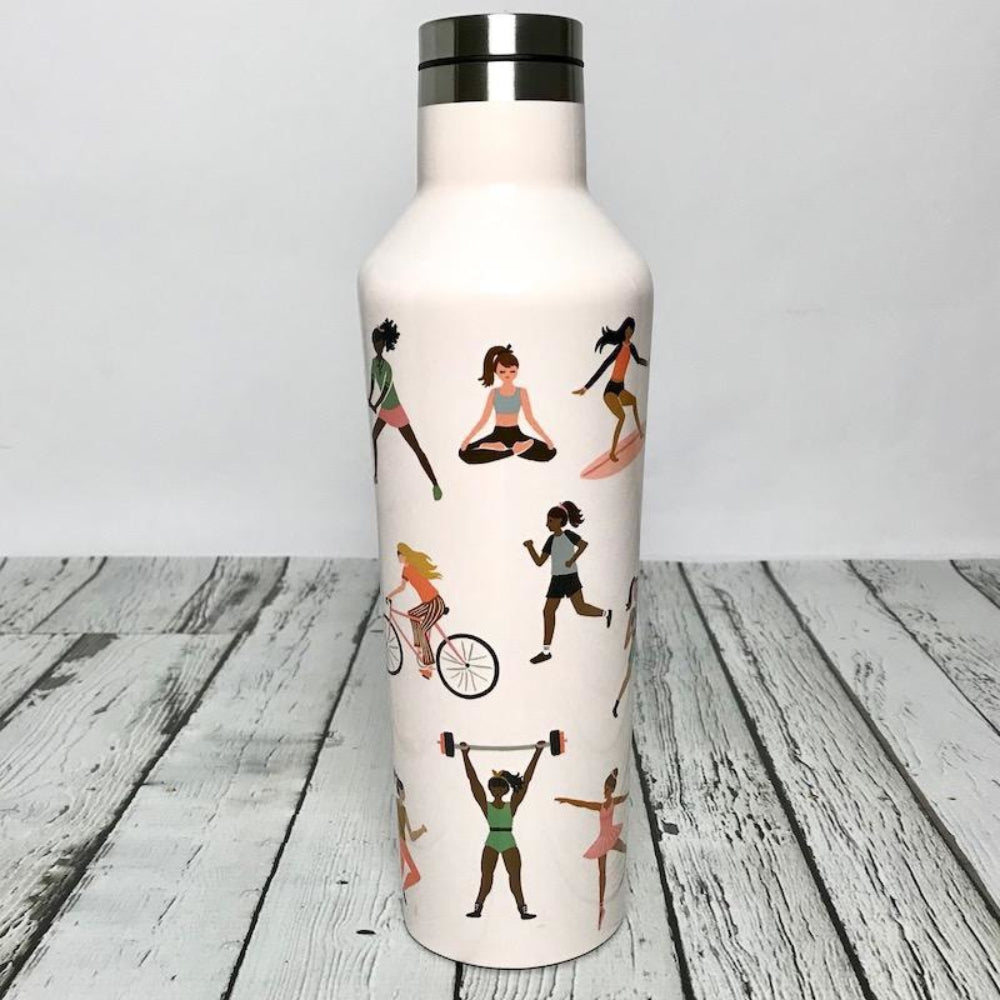 Load image into Gallery viewer, CORKCICLE x RIFLE PAPER CO. Stainless Steel Insulated Canteen 16oz (470ml) - Sports Girls **CLEARANCE**