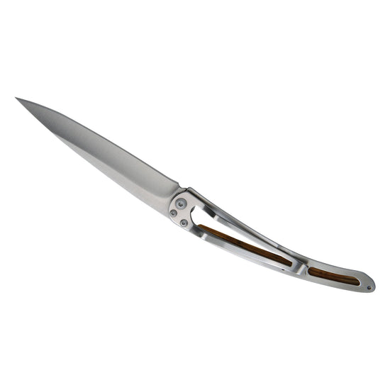 DEEJO KNIFE | Juniper Wood 37g - Fish Flat View