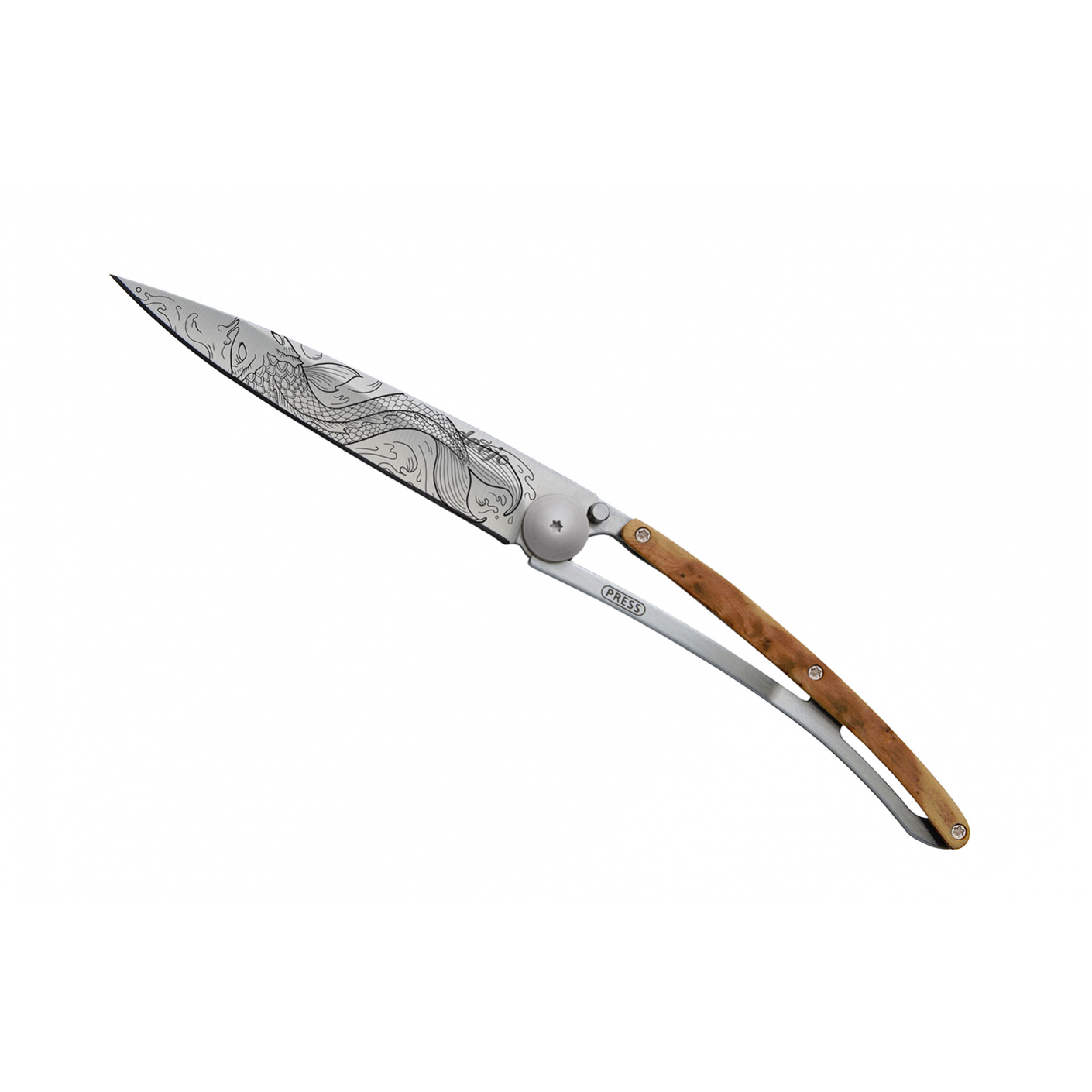 Load image into Gallery viewer, DEEJO Juniper Wood Knife 37g - Fish