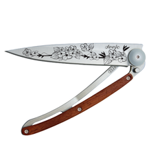 Load image into Gallery viewer, DEEJO KNIFE | Rosewood 37g - Cherry Blossom Half Opened