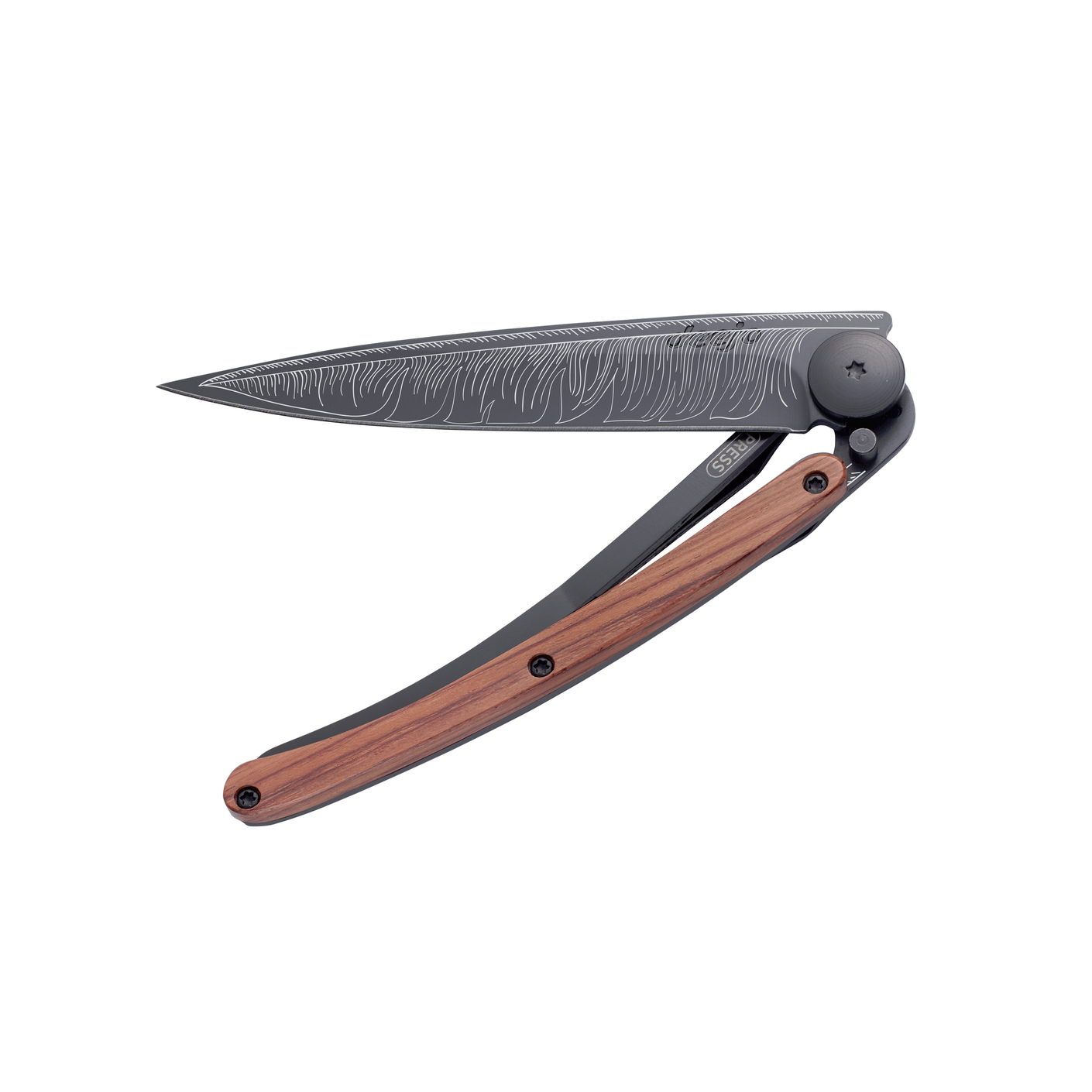 Load image into Gallery viewer, DEEJO Rosewood Knife Black 37g - Feather