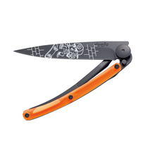 Load image into Gallery viewer, DEEJO Black Blade Knife 37g - Skate/Orange