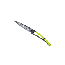 Load image into Gallery viewer, DEEJO KNIFE | BLACK BLADE 37g - Zombie/Yellow opened