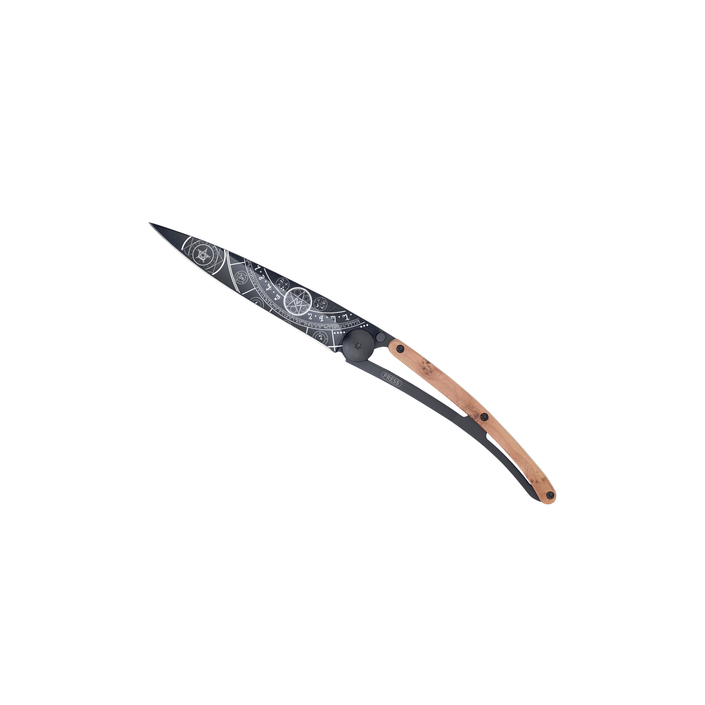 DEEJO KNIFE | Juniper Wood 37g BLACK - Esoteric 