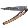 DEEJO KNIFE | Juniper Wood 37g BLACK - Ski Half Closed