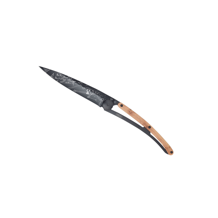DEEJO Juniper Wood Knife 37g Black - Ski