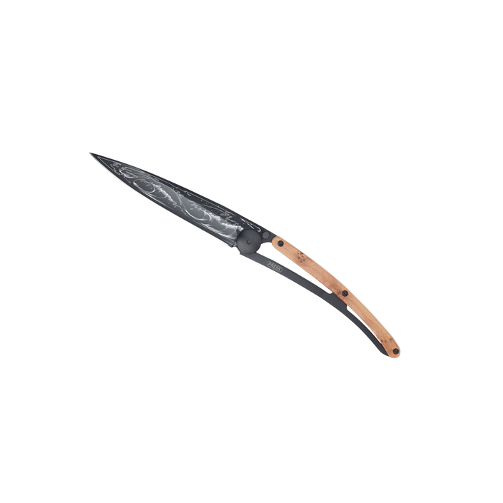 DEEJO KNIFE | Juniper Wood 37g BLACK - Wave 