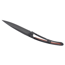 Load image into Gallery viewer, DEEJO KNIFE | Rosewood BLACK 37g - Anchor Flat View