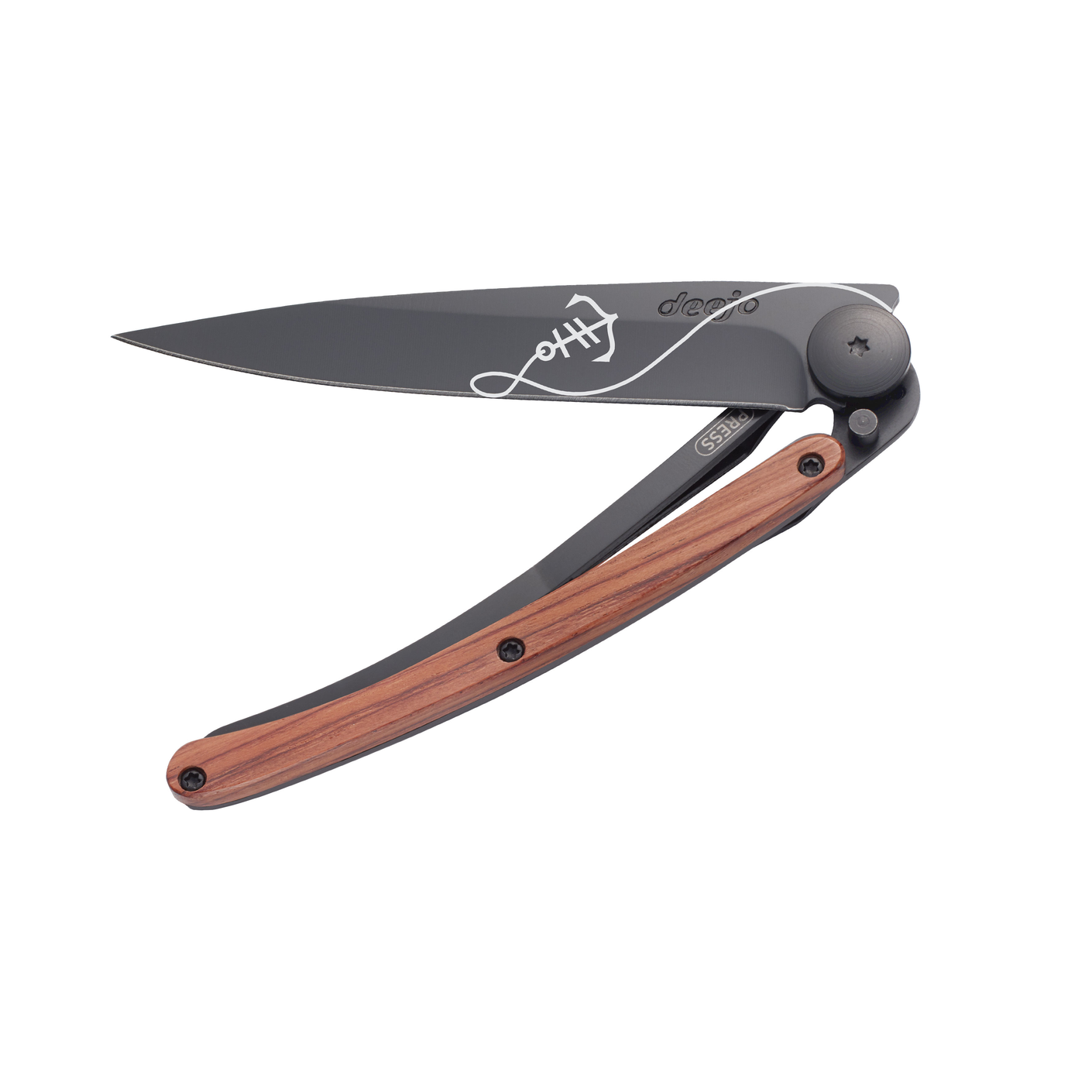 Load image into Gallery viewer, DEEJO Rosewood Knife Black 37g - Anchor