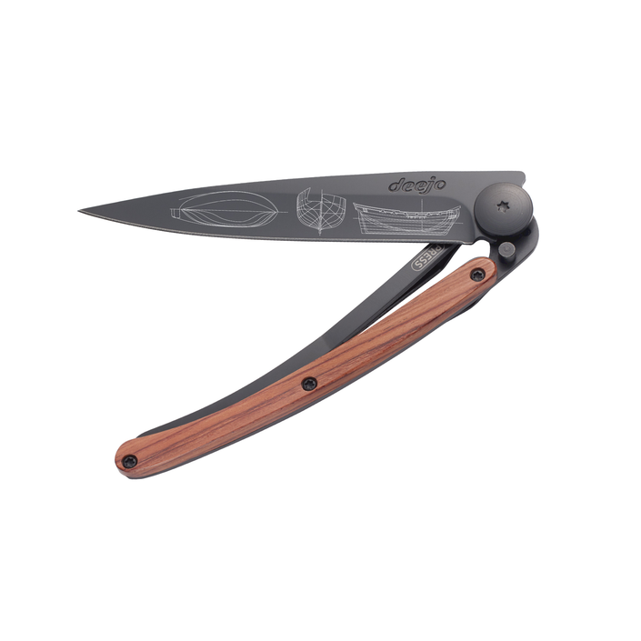DEEJO Rosewood Knife Black 37g - Galleon