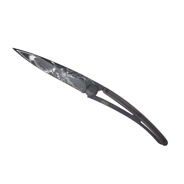 DEEJO KNIFE | Granadilla Wood BLACK 37g - Deer Profile