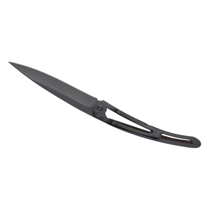 DEEJO KNIFE | Carbon fibre BLACK 37g - Watch Movement Flat View
