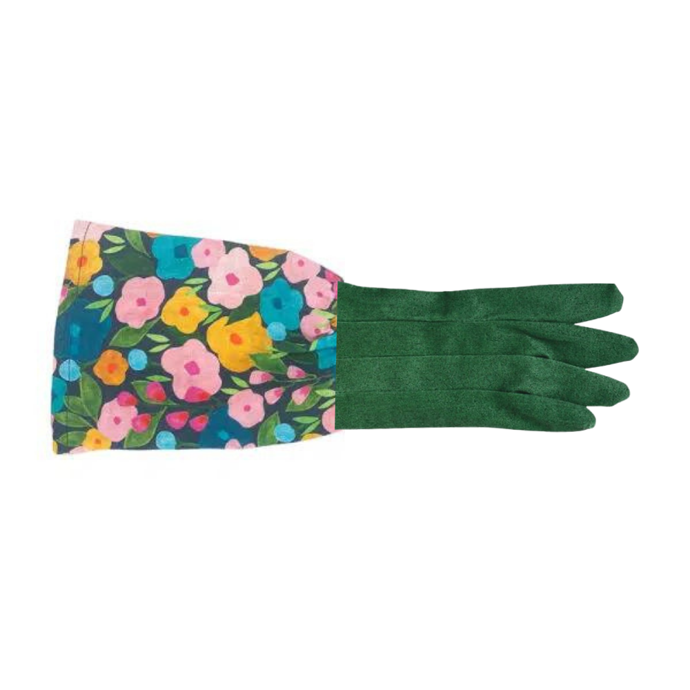 ANNABEL TRENDS Long Sleeve Garden Gloves – Spring Blooms - Green Hands
