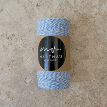 Load image into Gallery viewer, MARTHA&#39;S VINEYARD Candy Stripe Twine - Pale Blue &amp; White