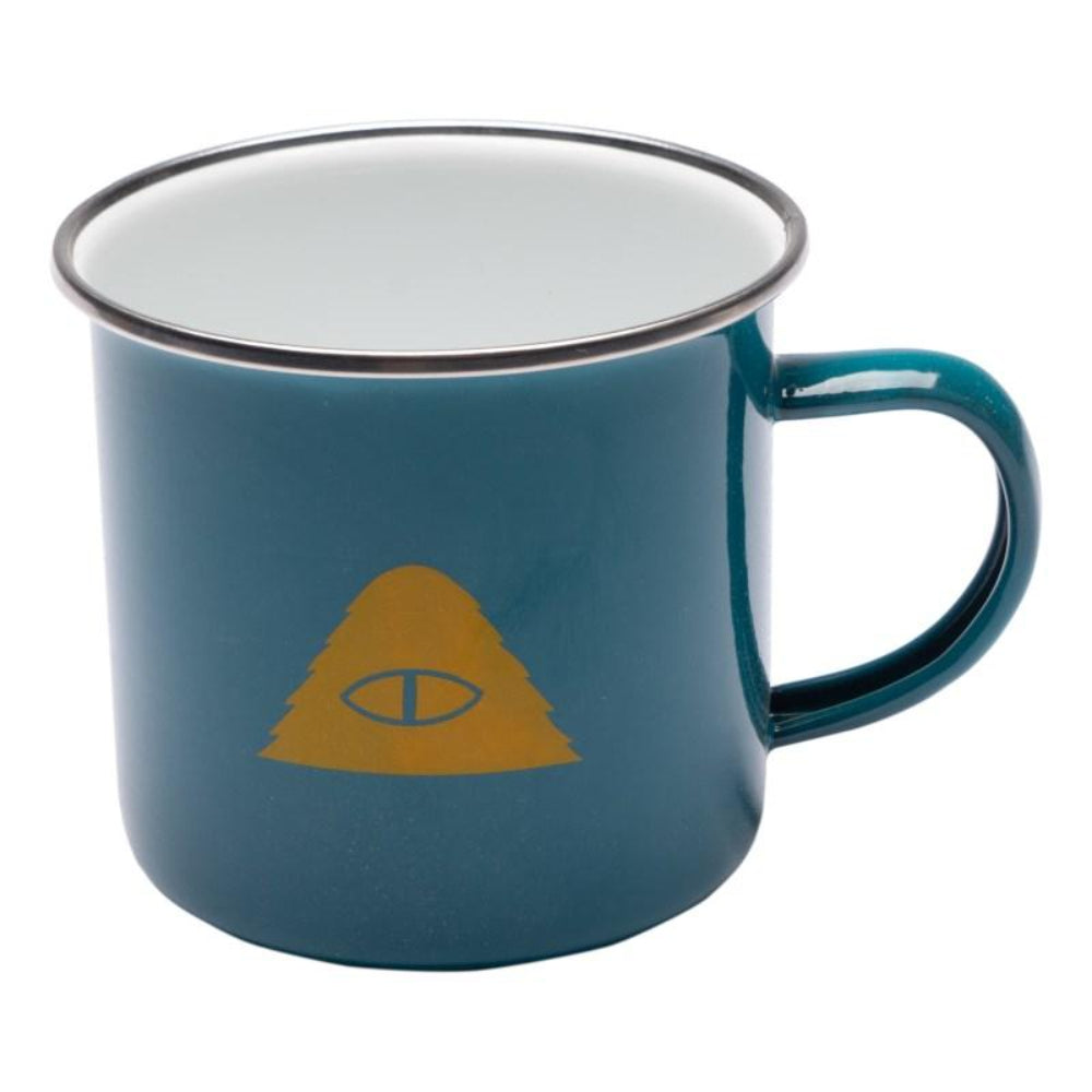 Load image into Gallery viewer, POLER Enamel Camp Mug 414ml Blue - &#39;Camp Vibes&#39;