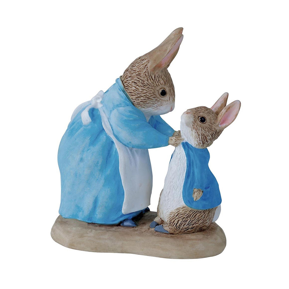PETER RABBIT Beatrix Potter Miniature Figurine - Mrs. Rabbit & Peter